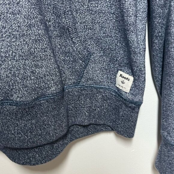 Roots Heathered Blue Kanga Hoodie Womens Sz M - Picture 3 of 3